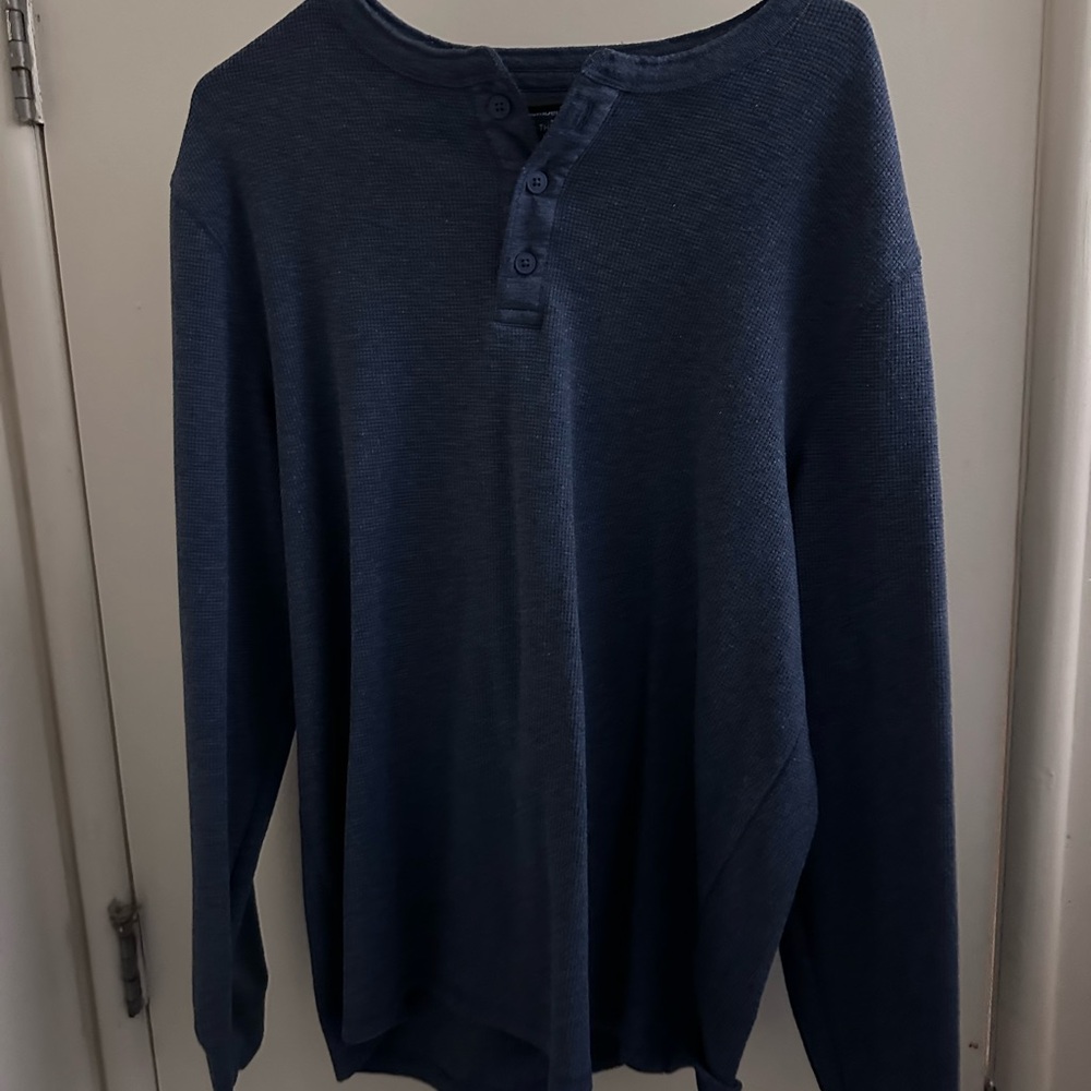 Men's Navy Blue Henley Shirt
